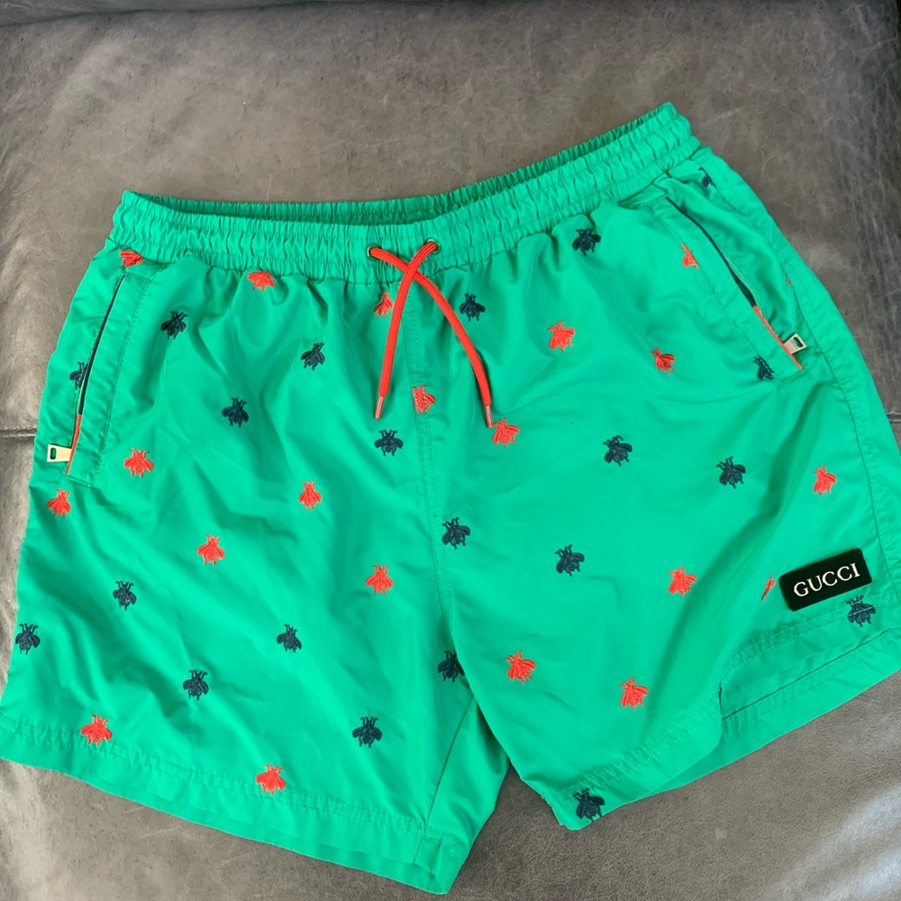 Gucci Swimtrunks Green slightly used